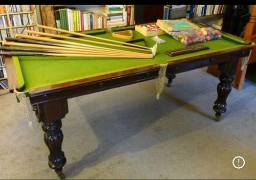 Antique pool table - antique,